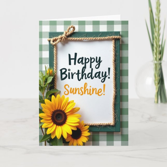 Joyful Sunshine Rope Card (Front)