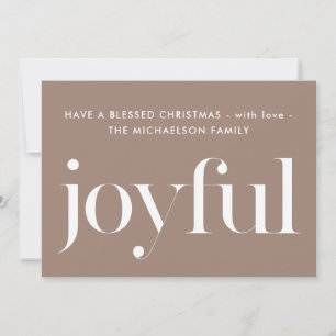Joyful Sweet Illustrated Print Christmas Holiday Card