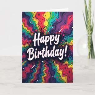 Joyful Swirl Art Card