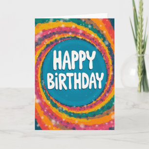 Joyful Swirl Birthday Card