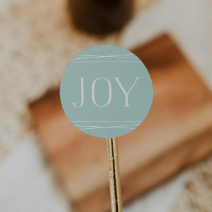 Joyful Symmetry Holiday Classic Round Sticker