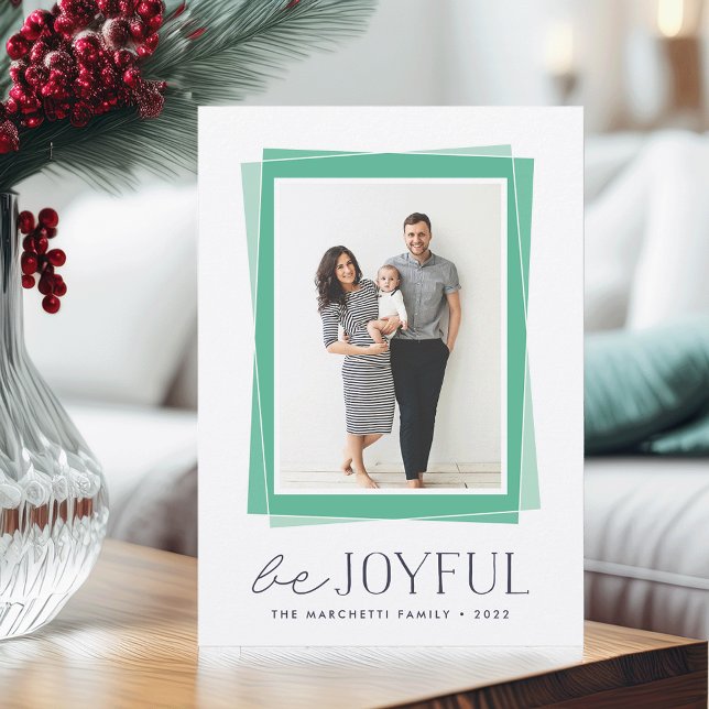 Joyful Symmetry | Modern Photo Christmas Holiday Card (Creator Uploaded)