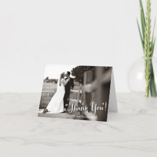 Joyful Thank You Custom Photo Note Card