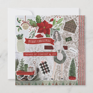 Joyful Tidings Christmas Flat Greeting Card