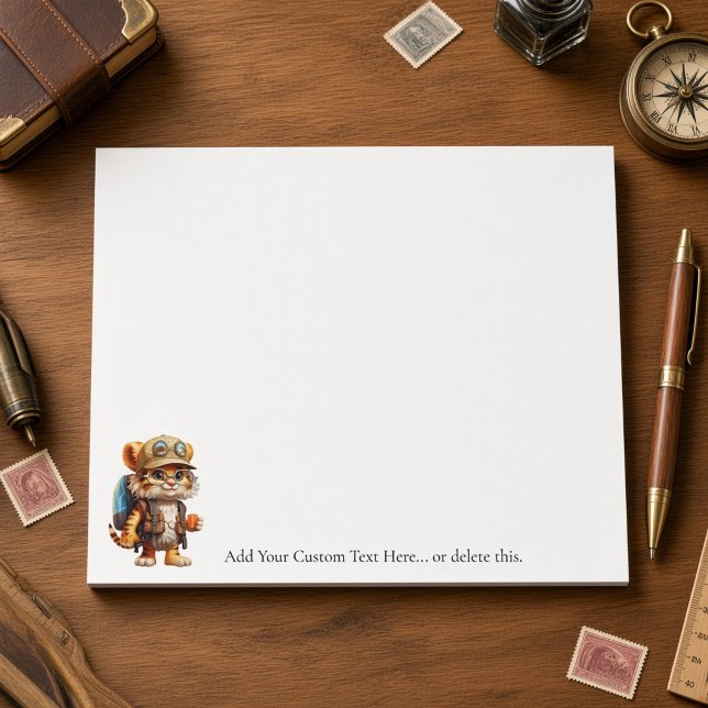 Joyful Tiger Cub with Backpack and coffee Notepad (Creator Uploaded)
