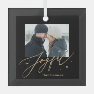 Joyful Times Editable Colour Custom Photo Ornament