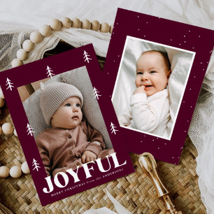 Joyful Trees Wine 2 Photo Holiday Card