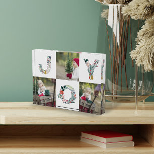 Joyful Type Holiday Photo Collage Block