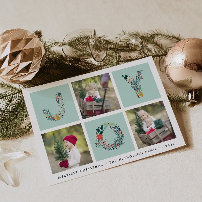 Joyful Type | Three Photo Holiday Card (Creator Uploaded)