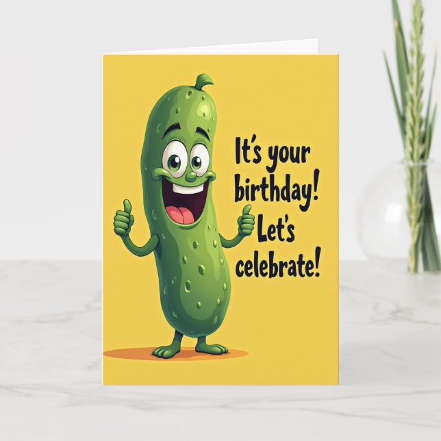 Joyful Veggie Birthday Card (Front)