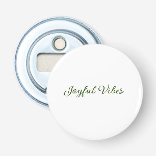Joyful vibes christmas green holiday family name bottle opener