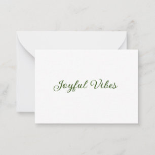 Joyful vibes christmas green holiday family name card