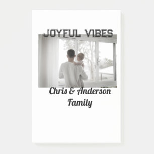Joyful Vibes father son family Christmas holiday p Post-it Notes