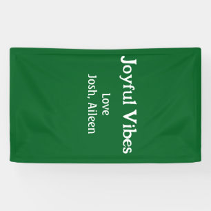 Joyful Vibes green Christmas holidays love family Banner