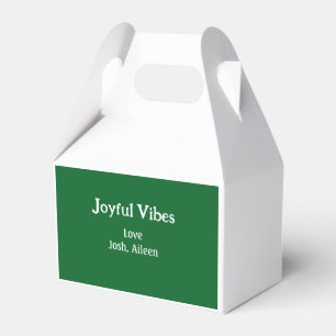 Joyful Vibes green Christmas holidays love family Favour Box