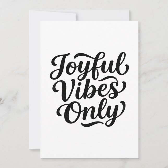 Joyful Vibes Typography Invitation (Front)
