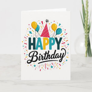 Joyful Vibrant Birthday Card