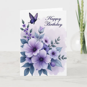 Joyful Violet Bloom Card