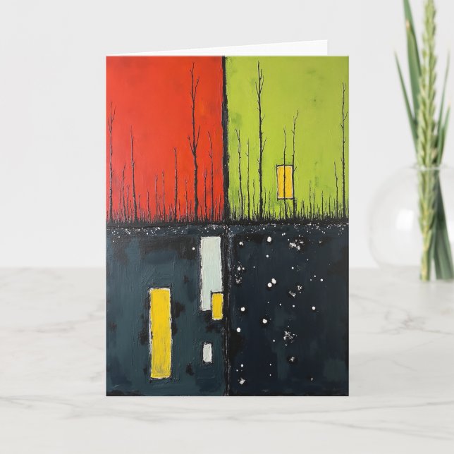 Joyful Vivid Tree Card (Front)