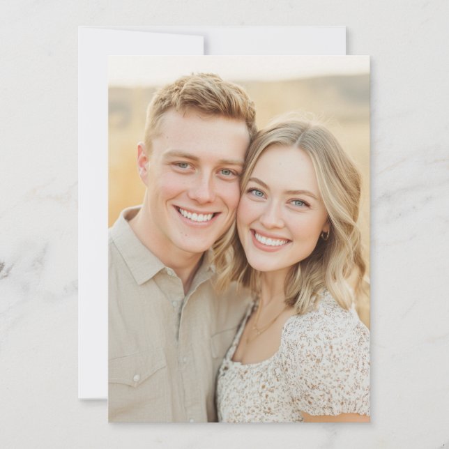 Joyful Warm Natural Photo Invitation (Front)