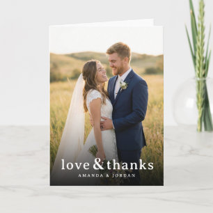 Joyful Warm Romantic Photo Thank You Card
