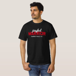 Joyful Warrior - Inspiring Red and White T-Shirt