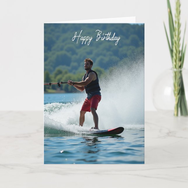 Joyful Watersports Birthday Card (Front)