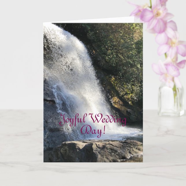 Joyful Wedding, Folded Greeting Card (Orchid)