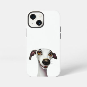 Joyful Whippet - A Cartoon Style Artwork iPhone 13 Mini Case