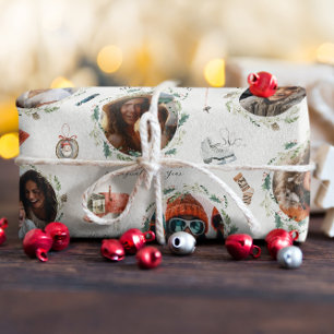 Joyful Winter Moments   Family Photos Christmas Wrapping Paper
