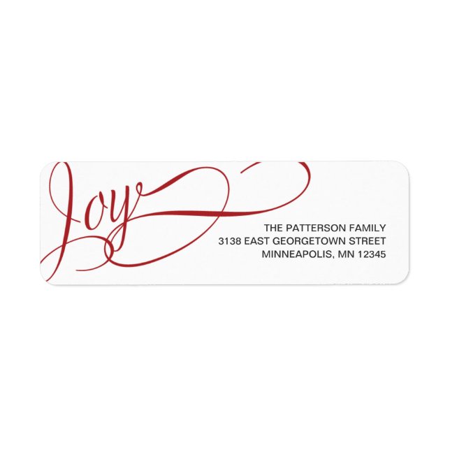 Joyful Wishes Holiday Address Label (Front)