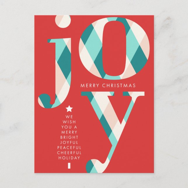 Joyful Wishes - Merry Christmas Card (Front)