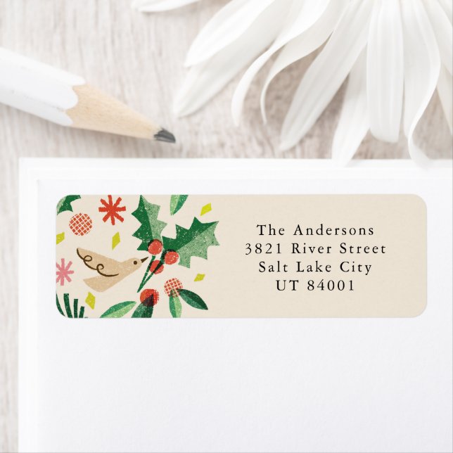 Joyful Woodland Christmas Return Address Label (Insitu)