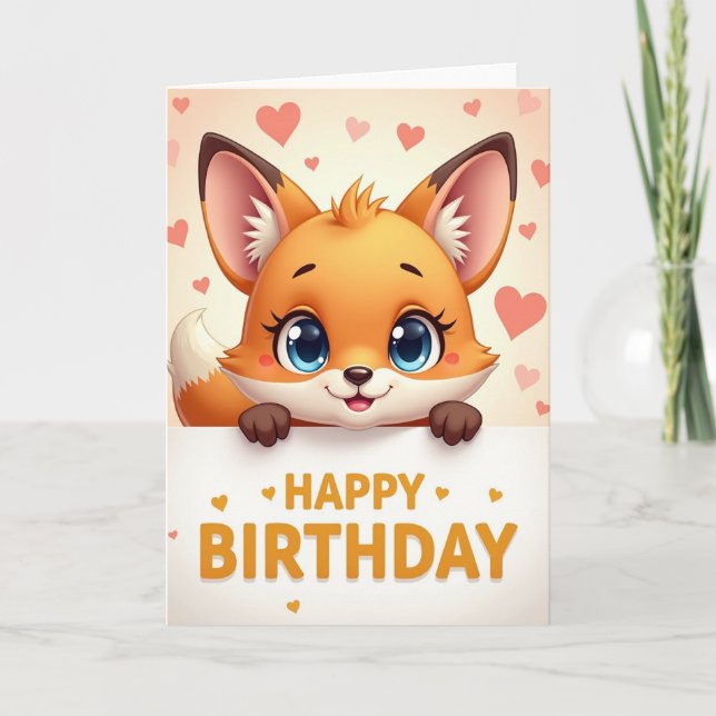 Joyful Woodland Peeking Card (Front)