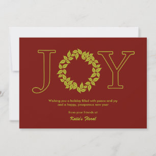 Joyful Wreath Business Holiday/Christmas Cards