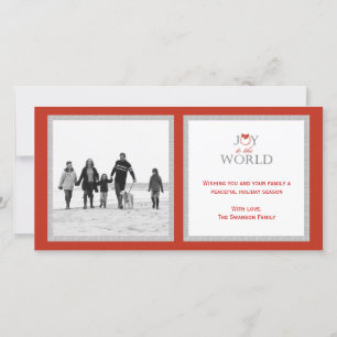 Joyful Wreath Christmas/Holiday Photo Card