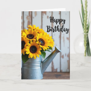 Joyful Yellow Blooms Birthday Card