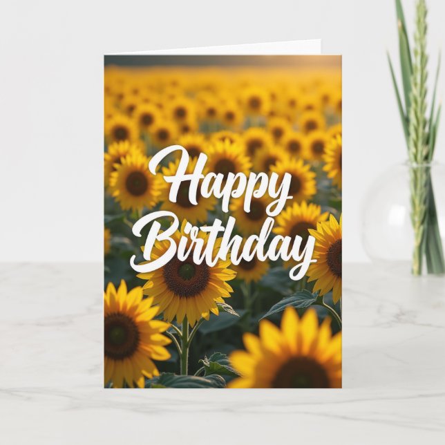 Joyful Yellow Field Card (Front)
