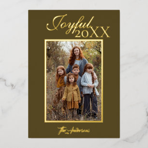Joyfull Foil Photo Holiday Card