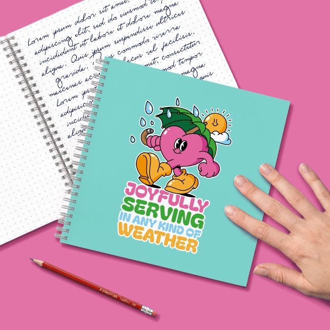 Joyfully Serving In Any Kind Of Weather Notebook (Creator Uploaded)