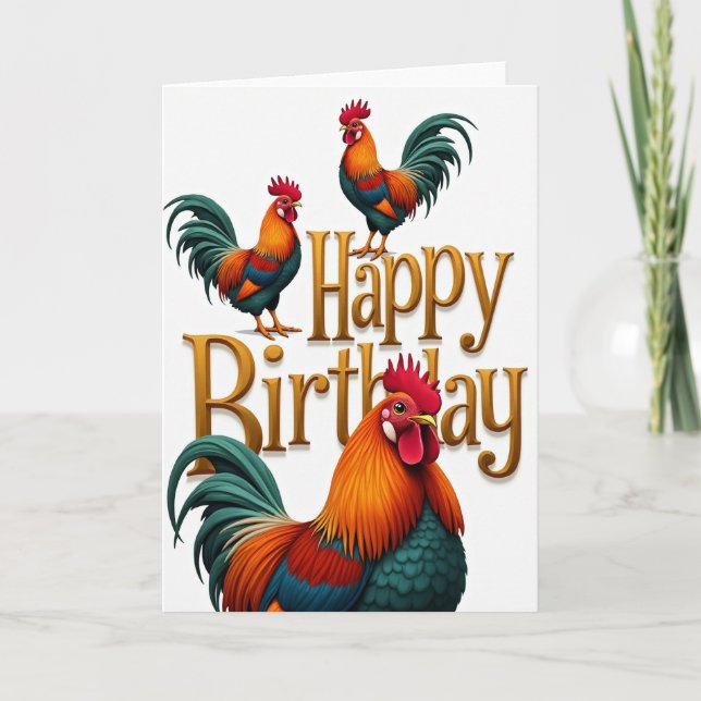 Joyous Bird Birthday Card (Front)