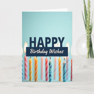 Joyous Candle Birthday Card