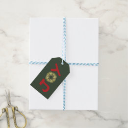Joyous Christmas Wreath Gift Tags