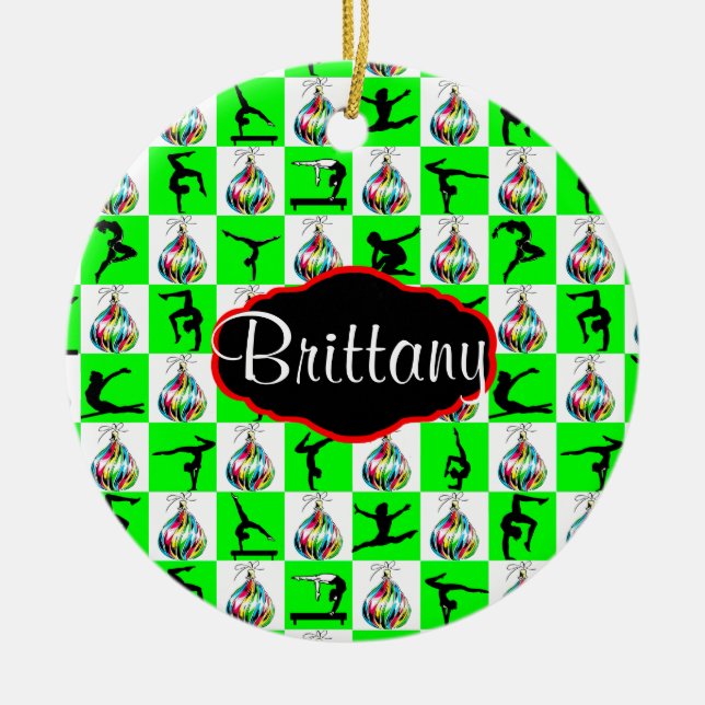 JOYOUS CUSTOM GYMNASTICS CHRISTMAS Ornament (Front)