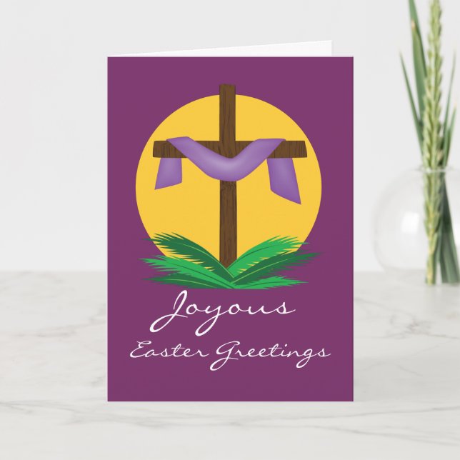 Joyous Easter Greetings Custom Card (Front)