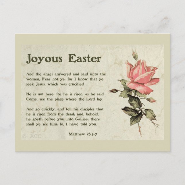 Joyous Easter Holiday Postcard (Front)