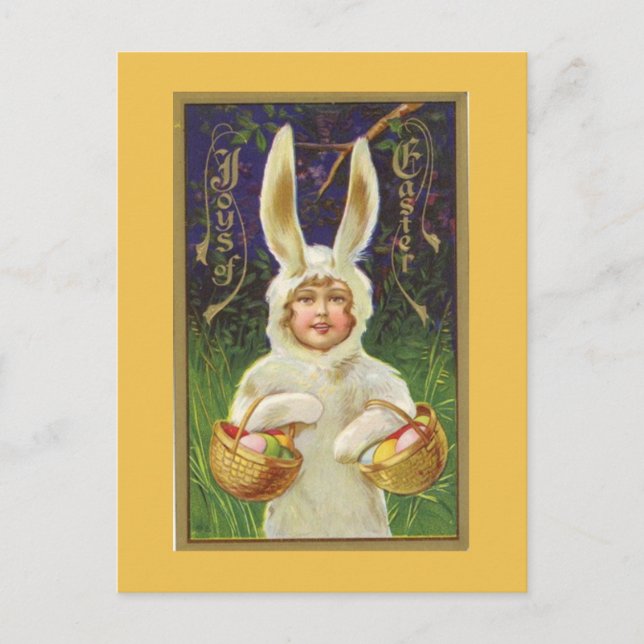 Joyous Easter Vintage Postcard (Front)