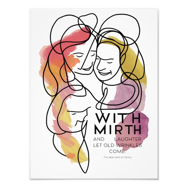 Joyous Echoes: A Colorful Watercolor Photo Print (Front)