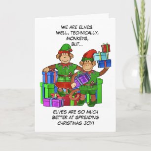 Joyous Elf Christmas Card