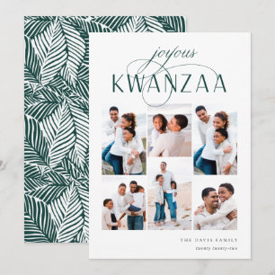 Joyous Flourish   6 Photo Collage Kwanzaa Holiday Card